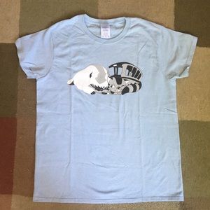 Baby Blue Totoro/Avatar Mashup T-shirt